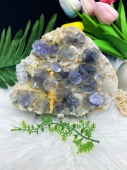 Blue heart fluorite