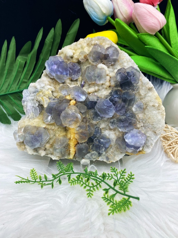 Blue heart fluorite