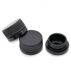 Glossy Black Glass Concentrate Container with Lid