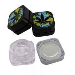 Custom Logo 5 ml 9ml Glass Concentrate Container With Black Cap