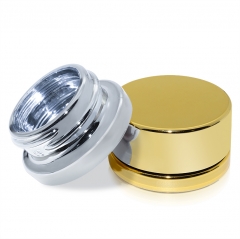 Small Chrome Concentrate Jar Silver Golden Childproof Rosin, Resin, Crumble Jar