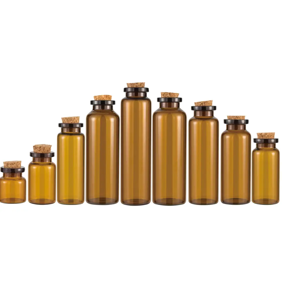 High quality 2-30 ml amber clear tubular injection sterile glass bottles medicine vials for pharmaceutical