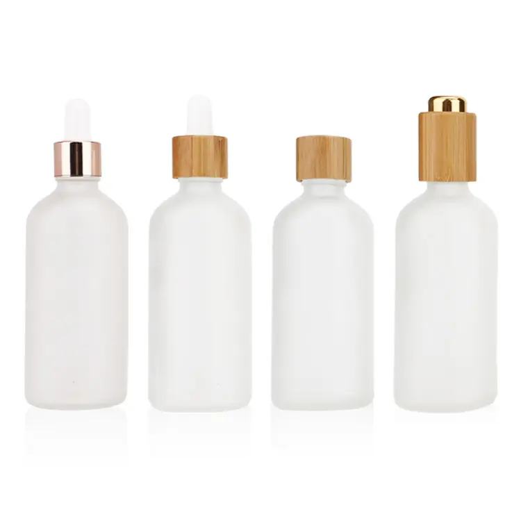 Flat shoulder liquid glass dropper bottles 30ml serum tincture body parts cosmetic bottles for essential oil glass