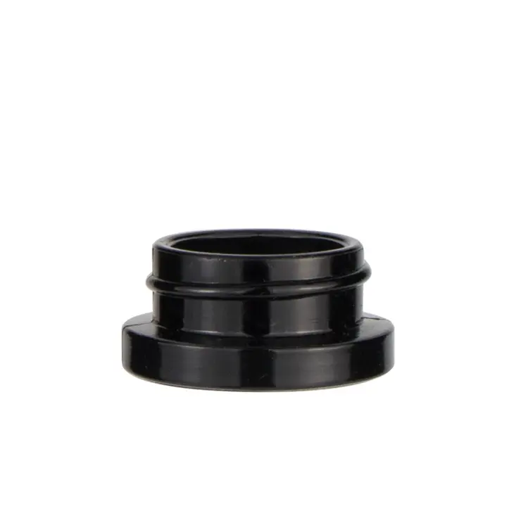 5ml Thick Black Glass Cube Square Containers Jars with Black Child Resistant Lids for Oil Lip Balm Cosmetics