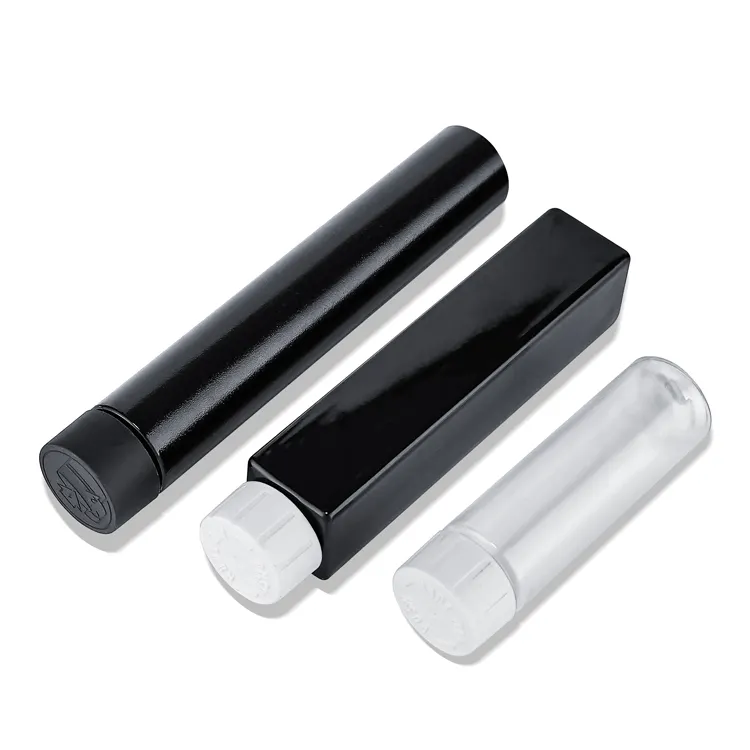 Wholesale PET child proof plastic tube 115mm push down and turn to open cap tubes container plastic packaging