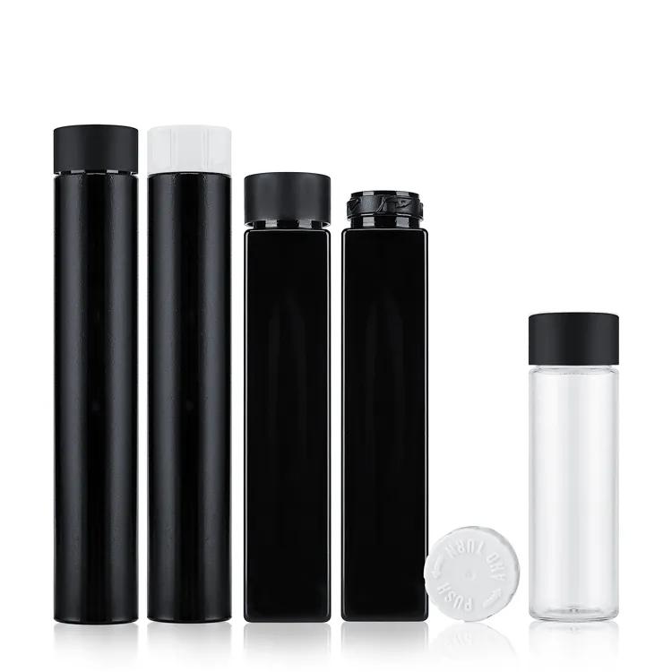 Wholesale 77mm 115mm 130mm biodegradable plastic eco-friendly flower round square packaging tube with child proof lid