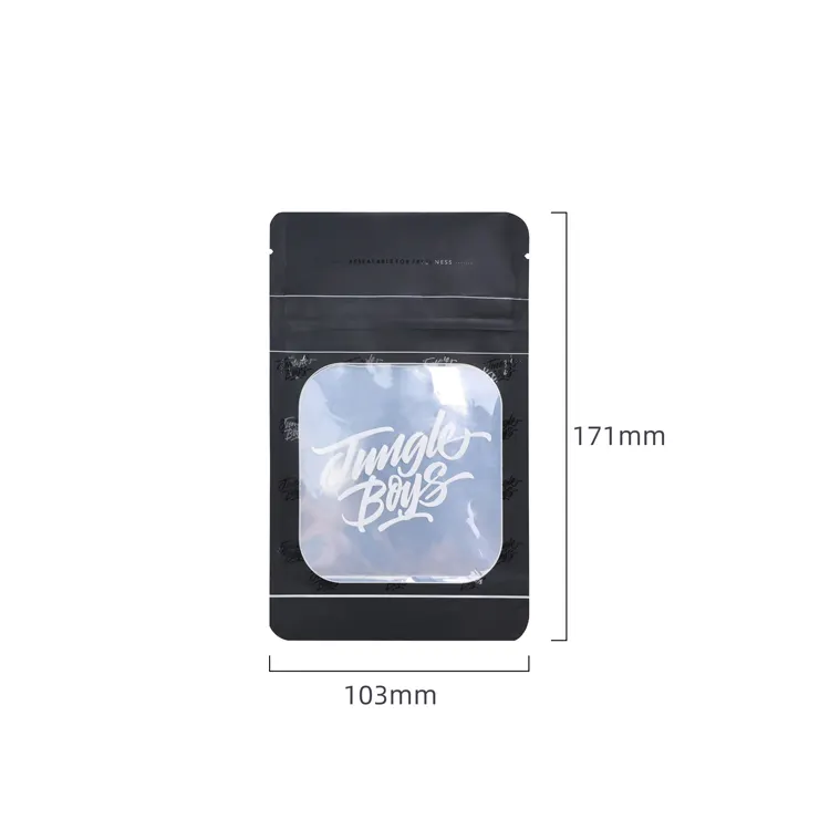 Child Resistant 3.5g 7g 14g 28g Gram Matte Black White Smell Proof ZipLock Custom Printed 3.5 G Mylar Bags