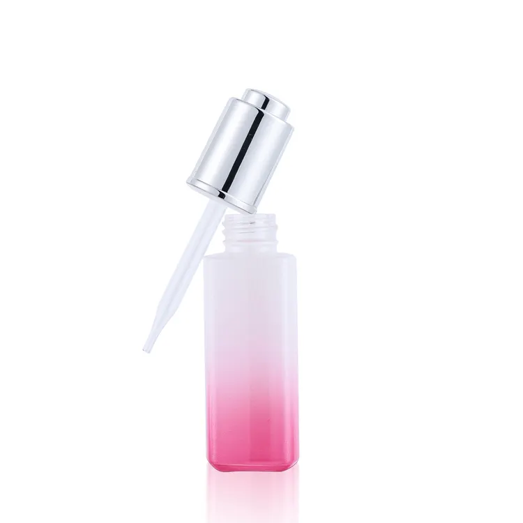 15ml 30ml new design perfumes bottle eye face pink square glass essential oil glass dropper bottle