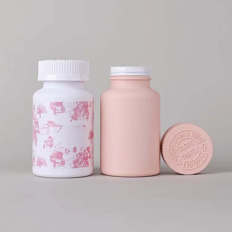 Custom logo 5oz white apothecary plastic jar child resistant cap soft touch matte packaging plastic bottle