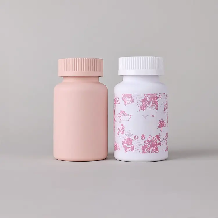 Custom logo 5oz white apothecary plastic jar child resistant cap soft touch matte packaging plastic bottle