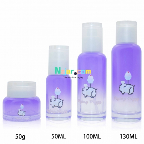 Skincare Packaging 50g glass jar 50ml 100ml pump bottle