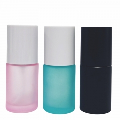 Customized 30 ml 50 ml empty frosted glass pump bottle hair oil bottle toner skincare facial serum cosmetics pump bottle