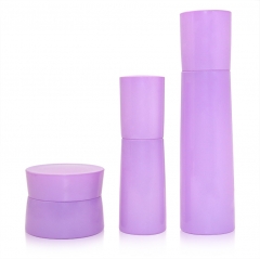 30g 50g 40ml 100ml 120ml Purple Glass Bottle Makeup Liquid Foundation Bottle Cosmetic Bottle with Pump Skin Care Packaging Cosmetic Jars