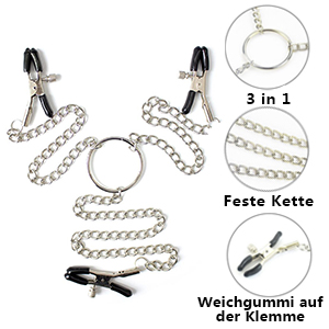 Nipple Clamps, Nipple Clamps, Metal Chain Clitoris Clip, SM BD SMSex Toys