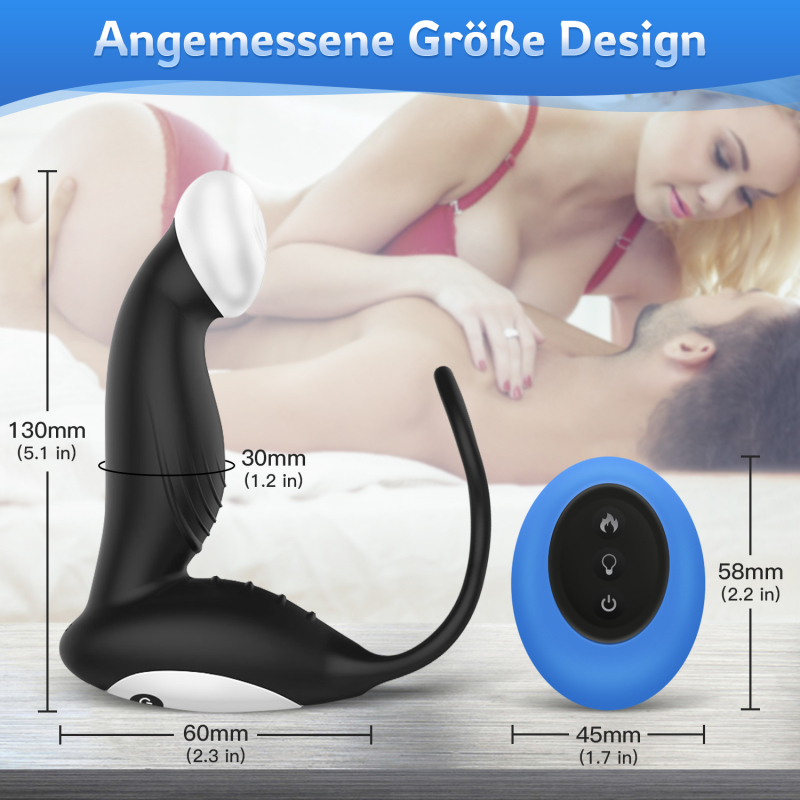 Anal vibrators with penis ring
