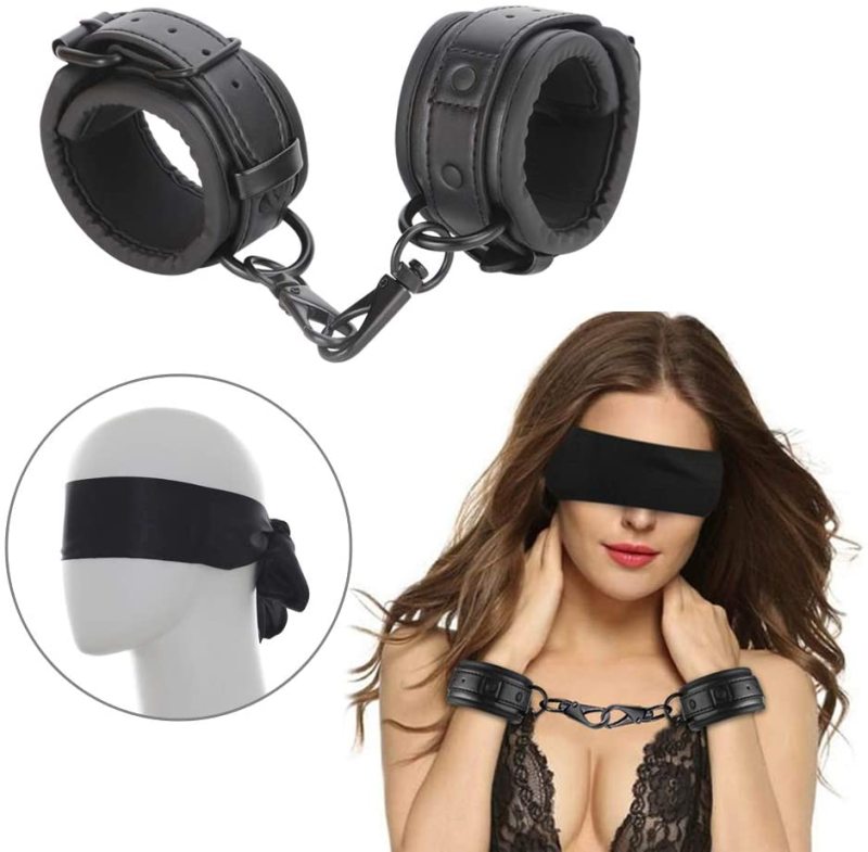 SM handcuffs and eye mask
