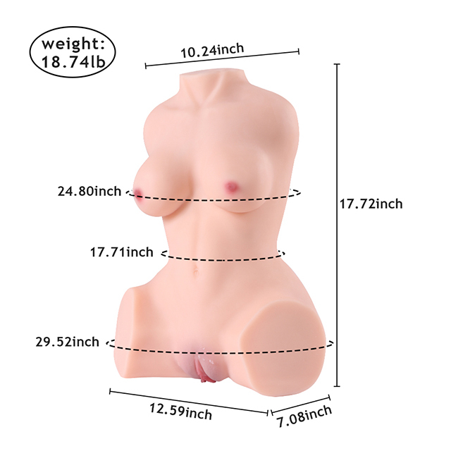 Realistic Big Breasts &amp; Big Ass Torso Sex Dolls For Men（18.74LB）