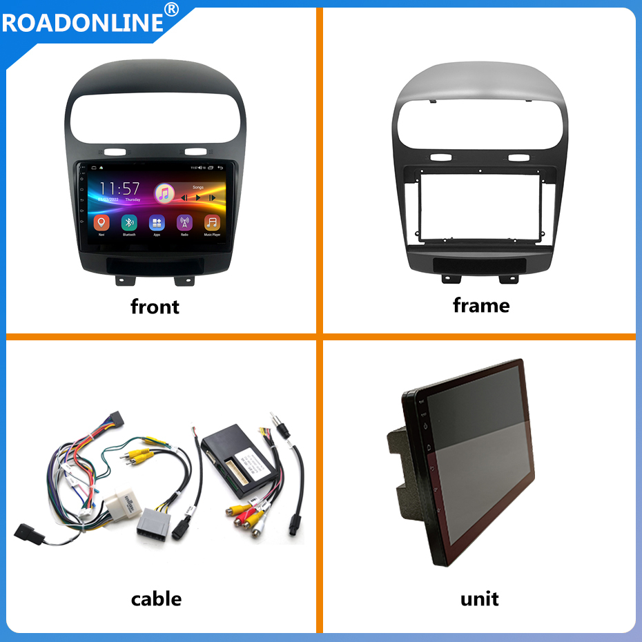 For Dodge Journey Fiat Freemont 2012-2020 9 inch car radio Android 10 1280*720 6GB RAM+128GB ROM Car Multimedia Player Android navigation, smart screen voice control