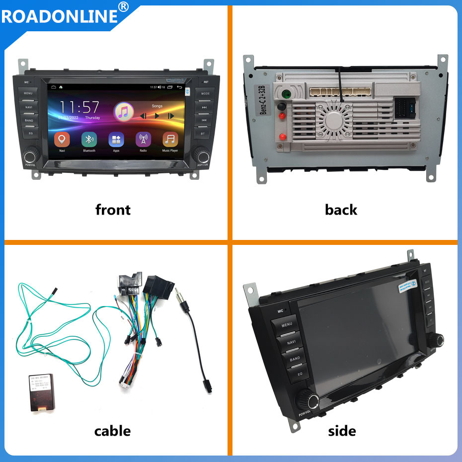 For Benz C 200K Coupe 2004 8 inch car radio Android 10 1280*720 4GB RAM+64GB ROM Car Multimedia Player Android navigation