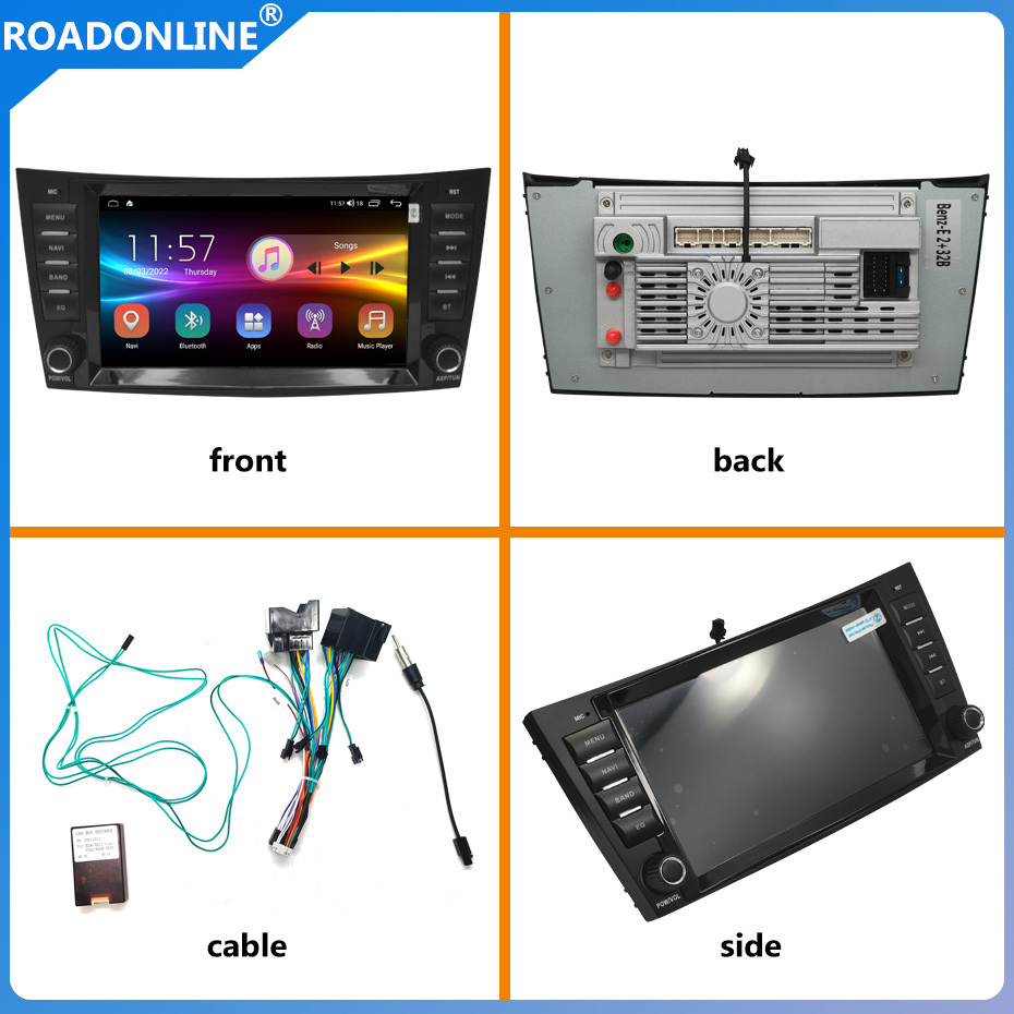 For BENZ E 230 280 350 2006-2008 8 inch car radio Android 10 1280*720 4GB RAM+64GB ROM Car Multimedia Player Android navigation