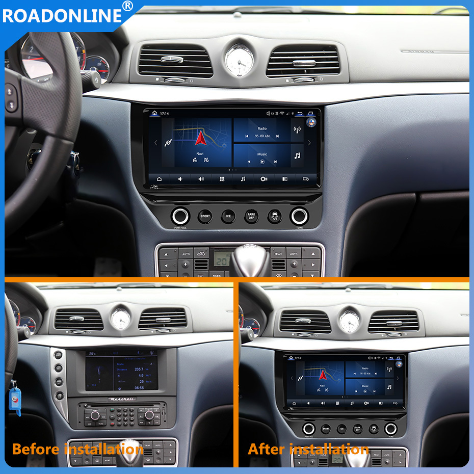 For Maserati GranTurismo 2007-2015 10.1 inch car radio Android 10 1560*700 4GB RAM+64GB ROM Car Multimedia Player Android navigation