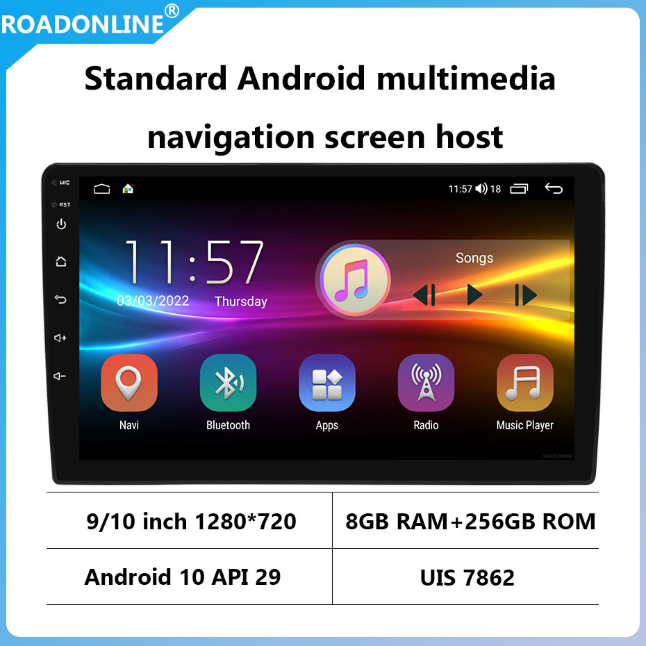 UIS 7862 9" / 10.1" Universal Car GPS Multimedia Player Stereo For Android 10 With Wifi Bluetooth Navi Radio Player 8G+256G Wifi 4G