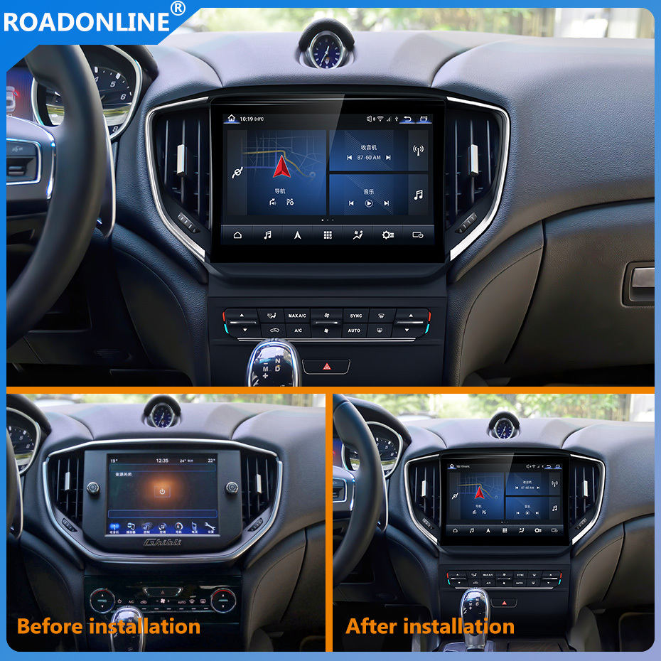 For Maserati GranTurismo 2007-2015 10.1 inch car radio Android 10 1560*700 4GB RAM+64GB ROM Car Multimedia Player Android navigation