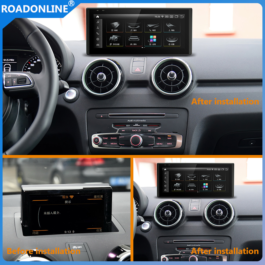 For Audi A1 2012-2018  Android 11.0 Octa Core 8+256G 15 inch Car Multimedia Player Stereo Receiver Radio Car radio