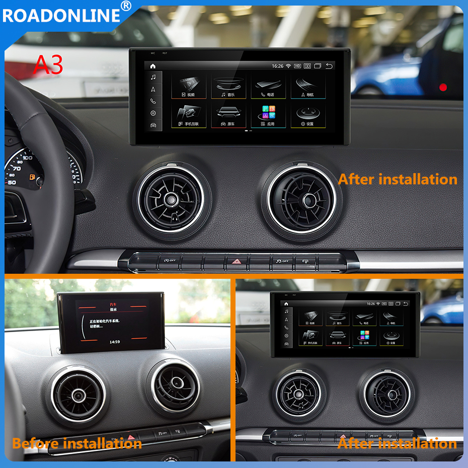 For Audi A3 2014-2020 Android 11.0 Octa Core 8+256G 10.25 inch Car Multimedia Player Stereo Receiver Radio Car radio