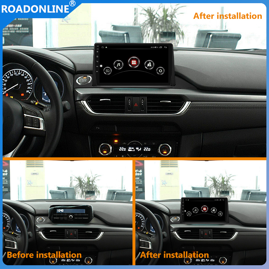 For MAZDA 6 2017-2018 Car Multimedia Player Gps Navigation Radio Coche Android 10.0 RAM 8G ROM 256G Octa Core 1280*720 Display
