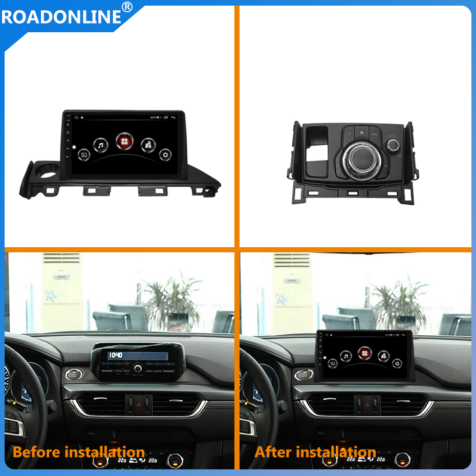 For MAZDA 6 2017-2018 Car Multimedia Player Gps Navigation Radio Coche Android 10.0 RAM 8G ROM 256G Octa Core 1280*720 Display