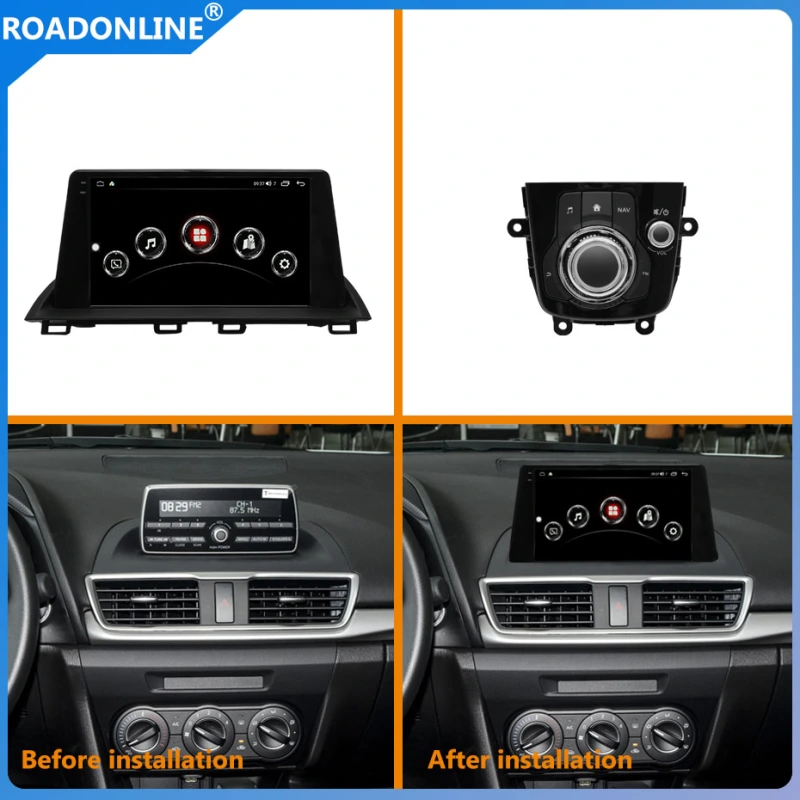 For Mazda 3 2014-2019 1280*720 Resolution Octa-core 8+256 Car Navigation CarPlay Car Radio Multimedia Video Player GPS