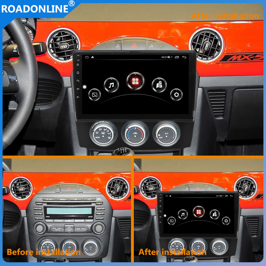 For MAZDA MX-5 2009-2013 Car Multimedia Player Gps Navigation Radio Coche Android 10 RAM 8G ROM 256G Octa Core 1280*720 Display
