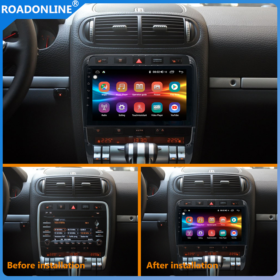 For Porsche Cayenne 2002-2010 Android 10.0 Octa Core 8+256G 9 inch Car Multimedia Player Stereo Receiver Radio Car radio