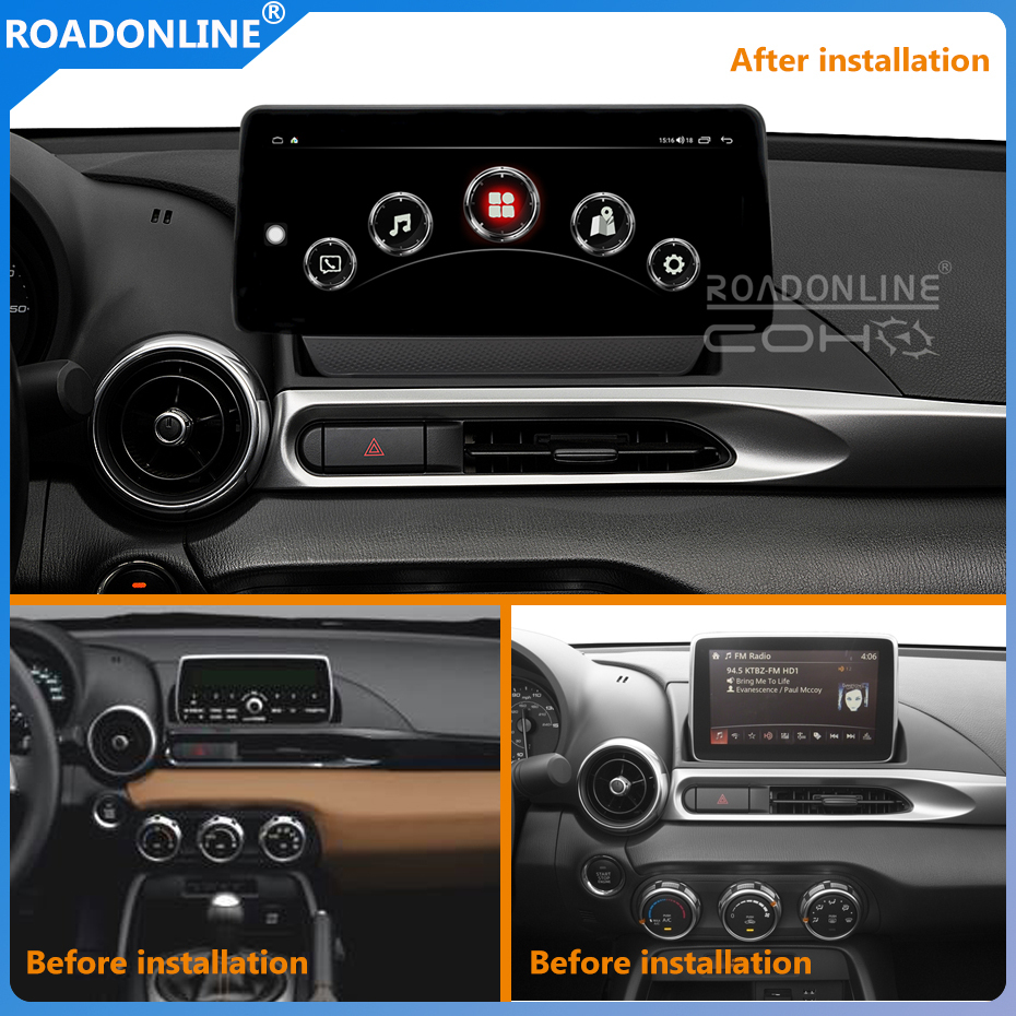 For FIAT 124 Spider 2016-2018 Android 12 Octa Core 8+256G 1920*720 Car Multimedia Player Stereo Receiver Radio Carplay WIFI 4G