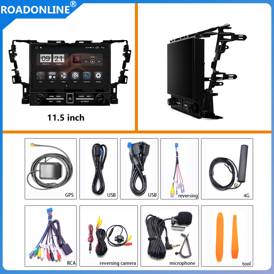 For Toyota Alphard 2015-2018 2000*1200 Resolution UIS 7862S Octa-core 8+256gb Car Navigation CarPlay Car Radio Multimedia player