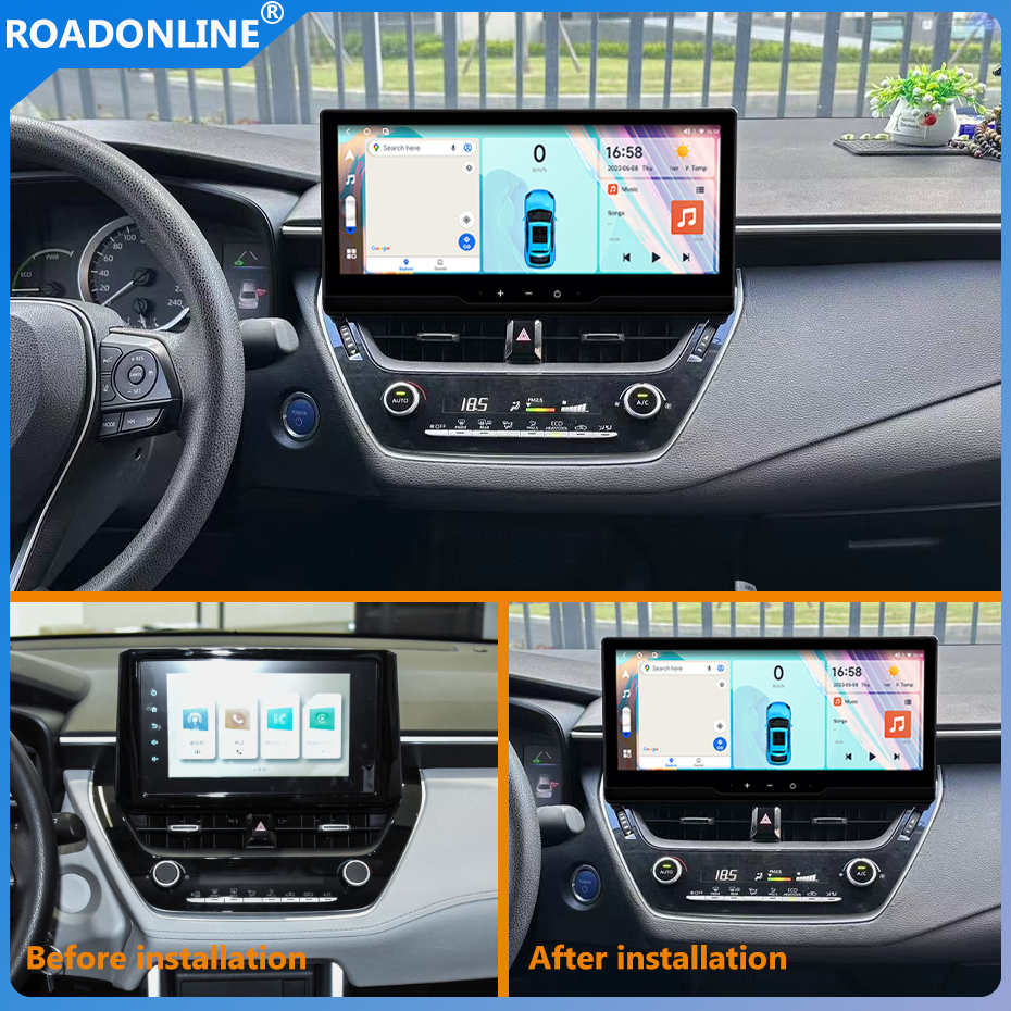 For Toyota Corolla/LEVIN/Lingshang/Asia Lion 2019-2021 12.3 inch car radio Android 10 1920*720 6GB RAM+128GB ROM Car Multimedia Player Android navigation
