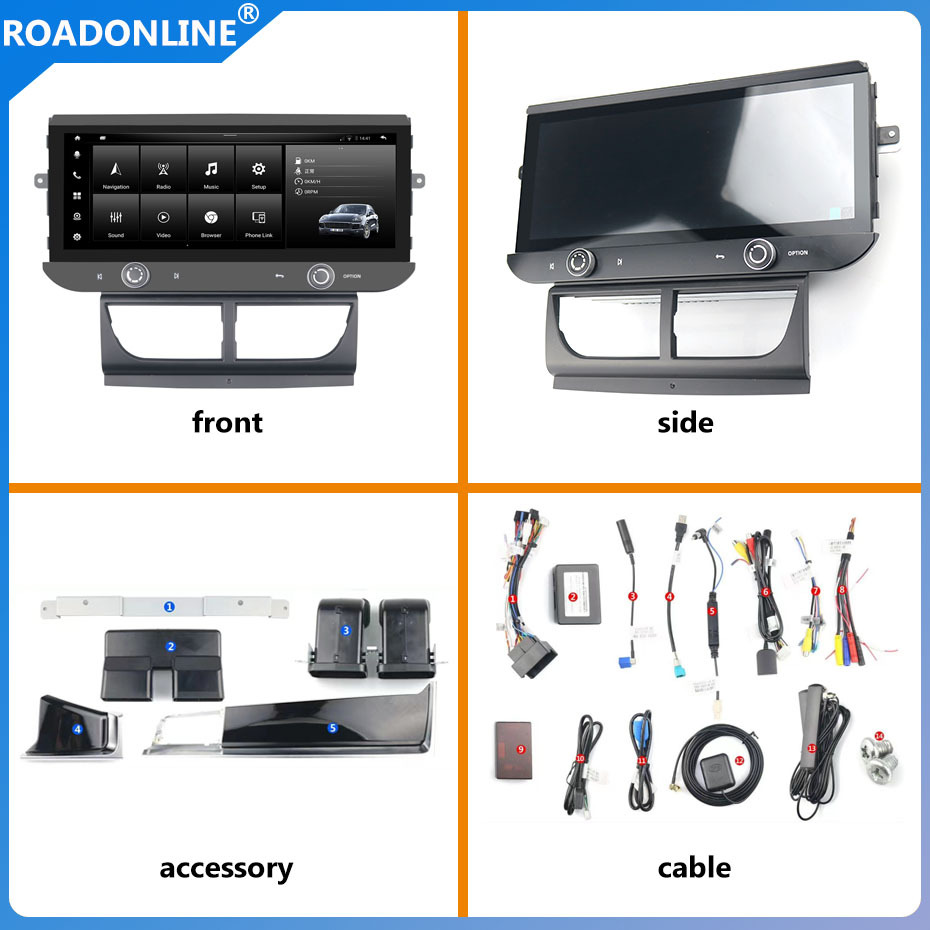 For Porsche Macan 2016-2017 1920*720 Resolution Snapdragon 668 Octa-core 8+256gb Car Navigation CarPlay Car Radio Multimedia player