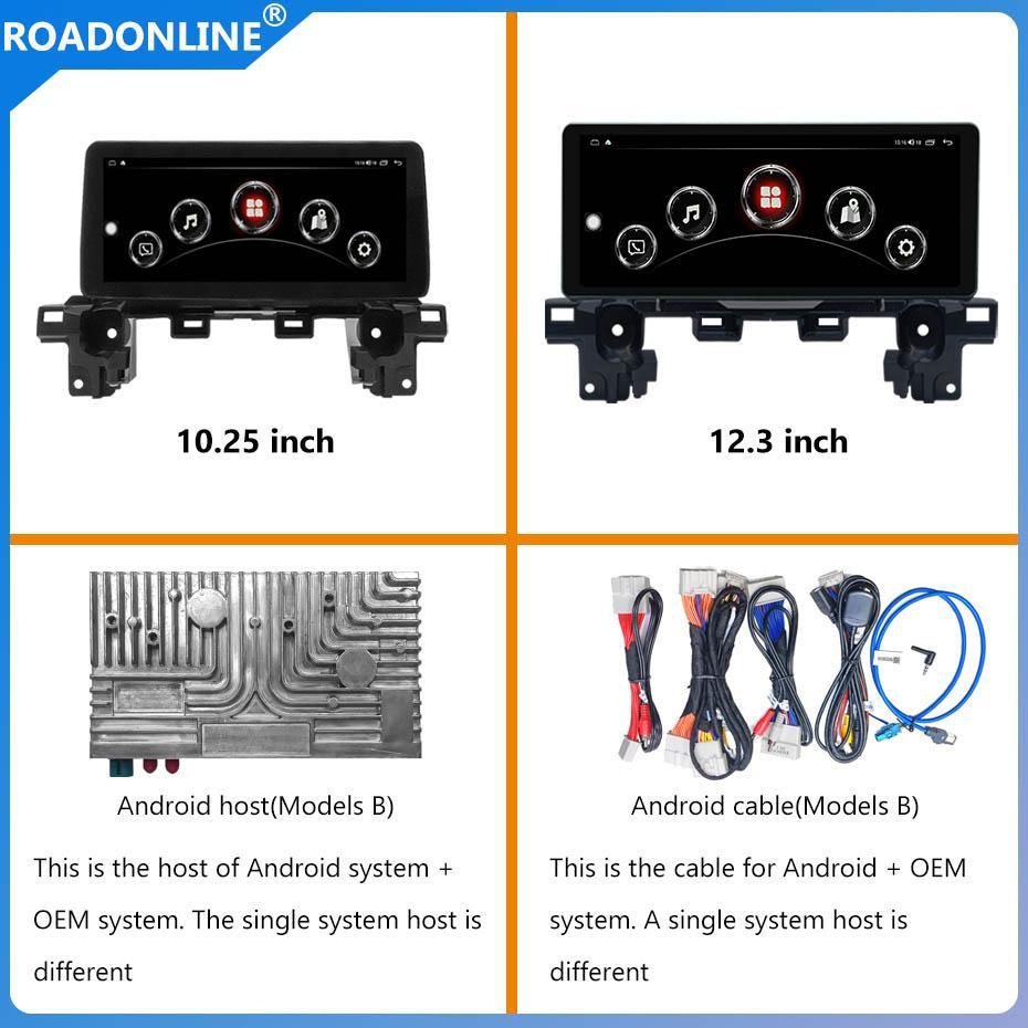 10.25inch 12.3inch car radio  mazda CX-5 CX-8 2016-2019 Android Dual system 1920*720 Android10 6+128G Car Multimedia Player