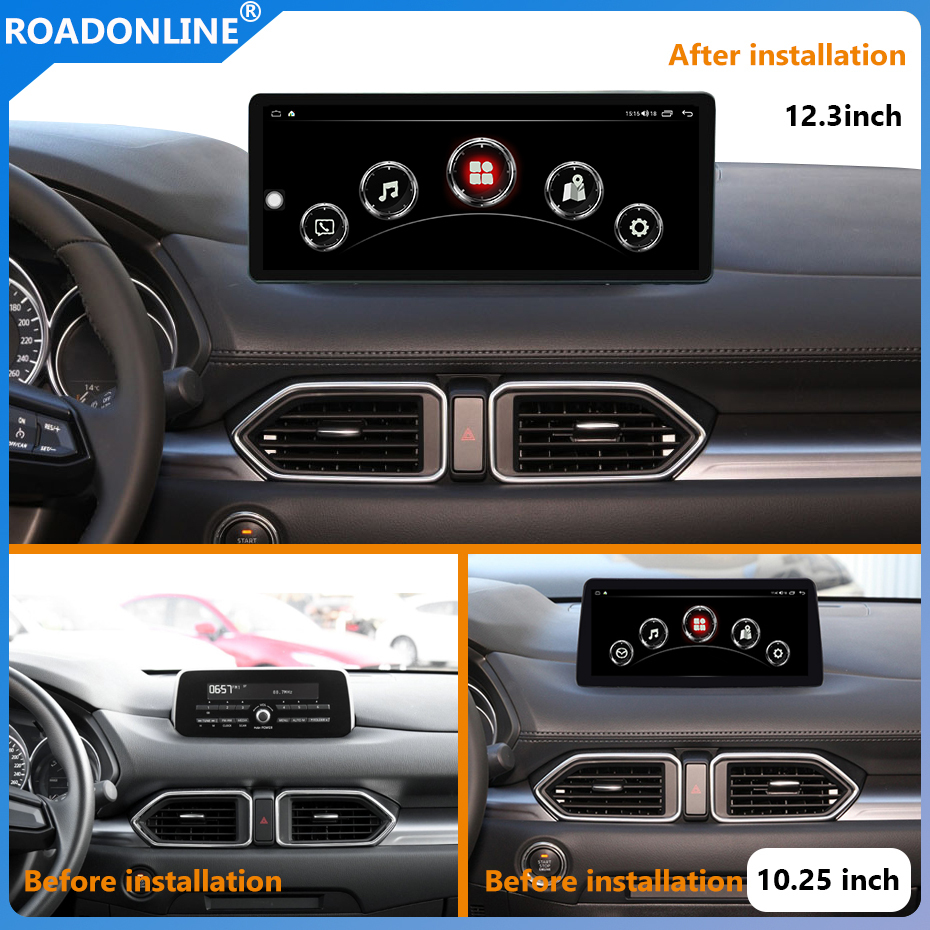 10.25inch 12.3inch car radio  mazda CX-5 CX-8 2016-2019 Android Dual system 1920*720 Android10 6+128G Car Multimedia Player