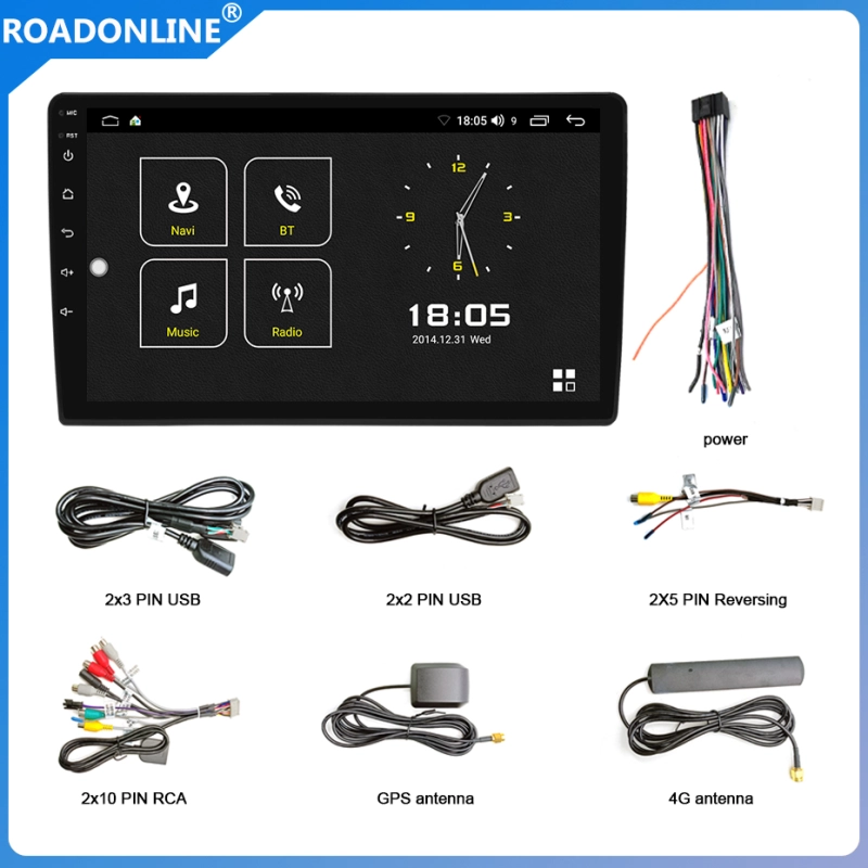 7731 9" / 10.1" Universal Car GPS Multimedia Player Stereo For Android 8 With Wifi Bluetooth Navi Radio Player 2G+32G Wifi