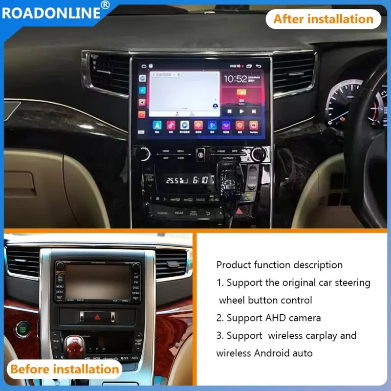 For Toyota Alphard A20 2015 - 2019 RHD 2000*1200 Resolution UIS 7862S ...