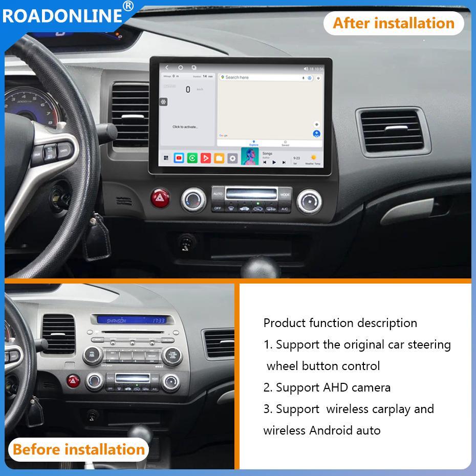 For Honda Civic 2006-2009 2000*1200 Resolution UIS 7862S Android 12 Octa-core 8+256gb Car Navigation CarPlay Car Radio with screen Multimedia player