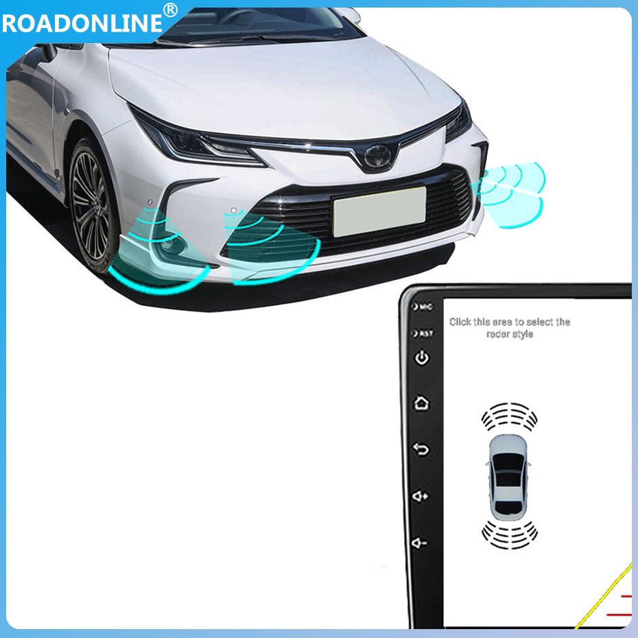 Roadonline Android navigation Car Parking Sensor Kit Reverse Backup ...