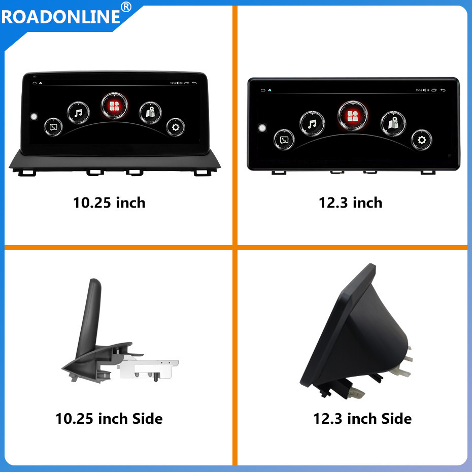 Mazda 3 moveable knob of joystick Car radio Multimedia Player 10.25''screen 12.3''screen 2014-2019  Android 12 1920*720 Octa Core 4+64G Andriod system UIS 8581A