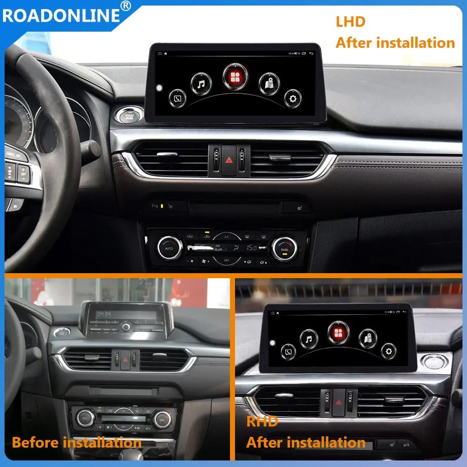Android audio for Mazda 6 2017-2019 moveable knob of joystick Car radio ...