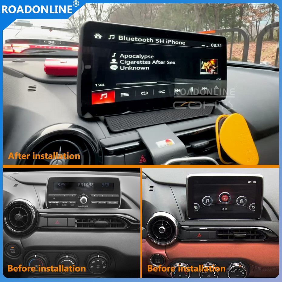 Android audio for Mazda MX-5 2016-2020 moveable knob of joystick Car radio Multimedia Player 10.25''screen Android 12 1920*720 Octa Core 8+256G Andriod system UIS 7862S