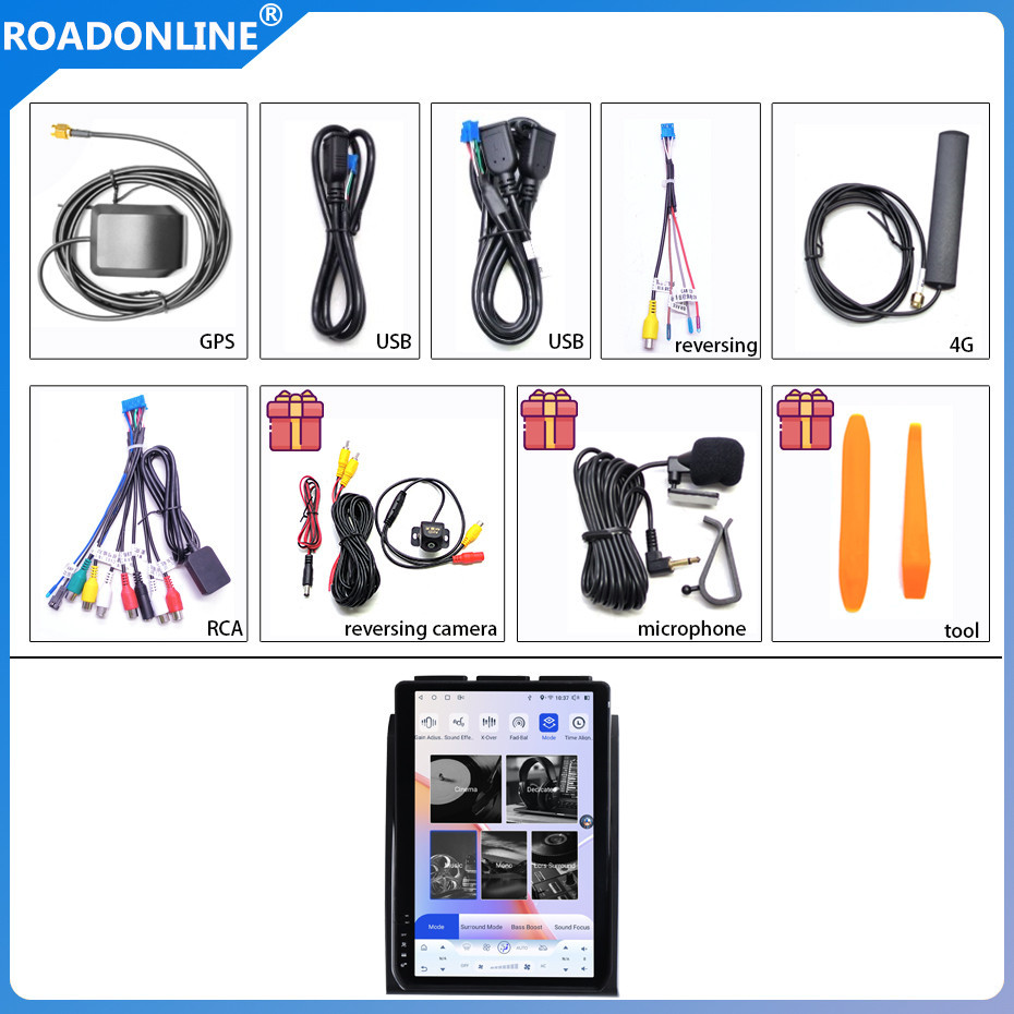 Android audio For Ford Raptor F150 2015 -2020 Car radio Multimedia Player 14.5''screen Android 14 1920*1080 Octa Core 8+256G Andriod system Snapdragon 665