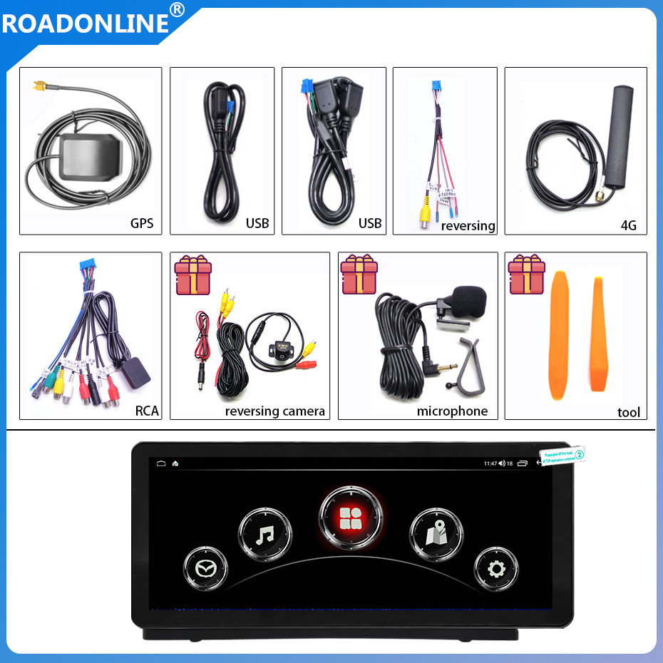 Android audio For  MAZDA CX-5 2022-2025 Car radio Multimedia Player 12.3''screen Android 14 2400*896 Octa Core 8+256G Andriod system UIS 7862S