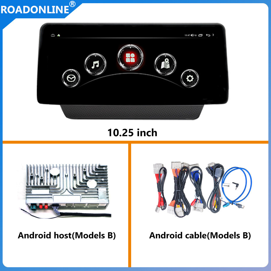 Android audio for Mazda MX-5 2016-2020 moveable knob of joystick Car radio Multimedia Player 10.25''screen Android 12 1920*720 Octa Core 8+256G Andriod system UIS 7862S